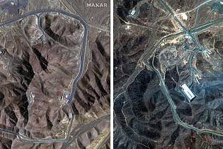 Uncredited/Maxar Technologies via AP/dpa | Die iranische Atomanlage Fordo soll ein zweites Mal angegriffen worden sein. (Archivbild)