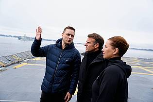 Mads Claus Rasmussen/Ritzau Scanpix/AP/dpa | Macron und Frederiksen machen sich für souveränes Grönland stark (Foto-aktuell).