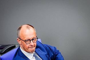 Kay Nietfeld/dpa | Für den CDU-Politiker gehört der Besuch in Washington zu den schwierigeren Teilen seiner noch jungen Kanzlerschaft. (Archivbild)