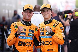 Bradley Collyer/PA Wire/dpa | Oscar Piastri (rechts) und Lando Norris führen weiter in der Gesamtwertung.