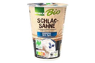 Ralph Kaiser/Stiftung Warentest/dpa-tmn | Die Edeka Bio Schlagsahne schnitt gut ab (Gesamtnote 1,9) und zwar geschmacklich top.