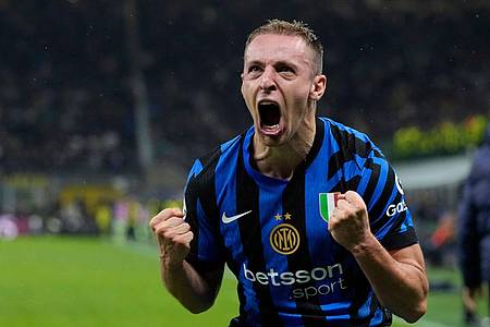 Luca Bruno/AP/dpa | Große Emotionen wie von Inters Davide Frattesi wird es auch im Finale geben.