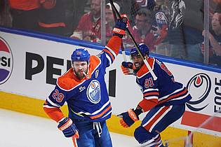 Darryl Dyck/The Canadian Press via AP/dpa | Leon Draisaitl erzielte das erste Tor der Stanley-Cup-Finals schon nach 66 Sekunden.