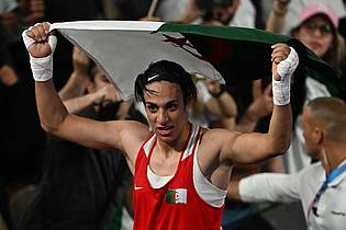 Mauro Pimentel/AFP/dpa | War bei Olympia 2024 Gegenstand der Debatten: Imane Khelif.