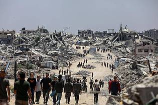 Rizek Abdeljawad/XinHua/dpa | Experten warnten schon früh vor anarchischen Verhältnissen in Gaza. (Archivbild)