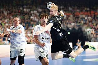 Marius Becker/dpa | Die Füchse Berlin stehen erstmals im Finale der Champions League.