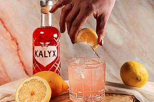 Cocktailkunst GmbH/dpa-tmn | Die alkoholarme Abwandlung von «Moscow Mule»: Der «Kalyx Mule» ist ein fruchtig-floraler Aperitif mit Aromen von Himbeere, Grapefruit und Rose. 
