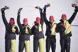 Das deutsche Team hat zum Abschluss der Olympischen Spiele die Silbermedaille gewonnen.