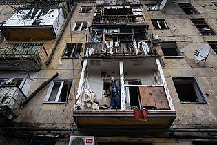 Ashley Chan/SOPA Images via ZUMA Press Wire/dpa | Immer wieder wird Slowjansk beschossen. (Archivbild)