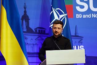 Mindaugas Kulbis/AP/dpa | Der ukrainische Präsident Wolodymyr Selenskyj kündigte einen neuen großen Gefangenenaustausch mit Russland an.