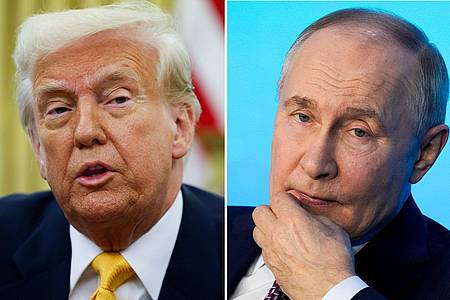 Pavel Bednyakov/AP/Pool via AP/dpa | US-Präsident Trump hat erneut mit seinem russischen Amtskollegen Putin telefoniert. (Archivbild)