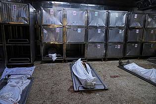 Jehad Alshrafi/AP/dpa | Aus dem Gazastreifen hat es erneut Berichte über Dutzende Tote gegeben.