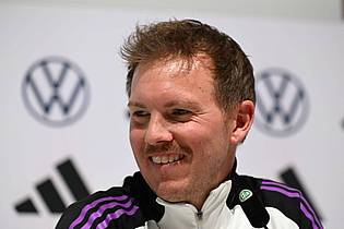 Federico Gambarini/dpa | Bundestrainer Nagelsmann spricht vor dem Final Four