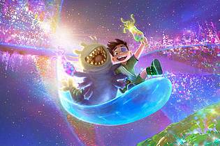 -/Disney/dpa | Die Animationsschmiede Pixar entführt mit «Elio» in eine bunte Alien-Welt. 