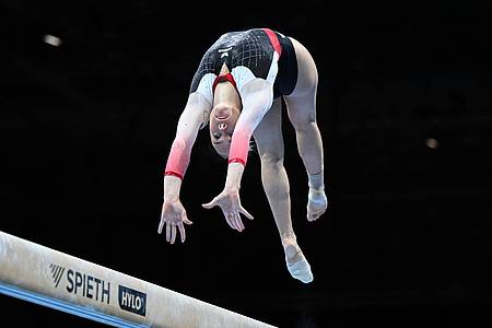 Marijan Murat/dpa | War beste Deutsche am Schwebebalken: Lea Marie Quaas.