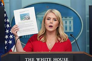 Jacquelyn Martin/AP/dpa | Laut der Sprecherin von US-Präsident Donald Trump, Karoline Leavitt, hat Israel einem neuen US-Vorschlag für eine Waffenruhe zugestimmt.