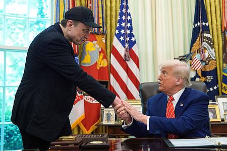 Evan Vucci/AP/dpa | Beim Abschied im Weißen Haus zollten sich Trump und Musk noch gegenseitigen Respekt. (Archivbild)