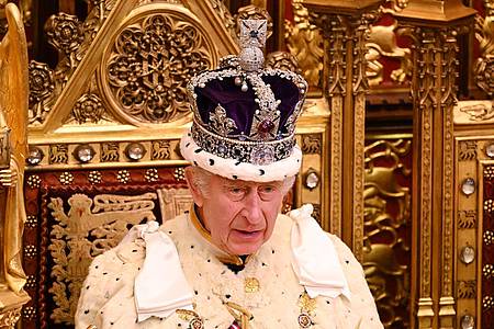 Leon Neal/PA Wire/dpa | Zu den Aufgaben des britischen Monarchen gehört die Eröffnung des britischen Parlaments mit der sogenannten King`s Speech - auch in Kanada soll Charles die Regierungserklärung dieses Mal verlesen. (Archivfoto)