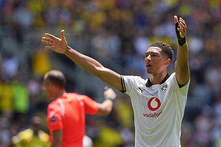 Carolyn Kaster/AP/dpa | Jobe Bellingham gelang sein Premieren-Tor für den BVB