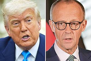 Evan Vucci/Kay Nietfeld/AP/dpa/dpa | Bundeskanzler Friedrich Merz reist zum Antrittsbesuch zu US-Präsident Donald Trump. (Archivbild)