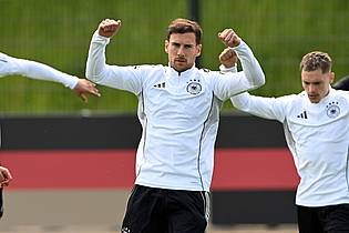 Federico Gambarini/dpa | Leon Goretzka ist in der Nationalmannschaft wieder eine Fixgröße. 