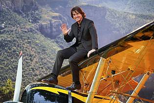 Alberto Pezzali/Invision/AP/dpa | Tom Cruise hat es mit einem Stunt ins Guinness Buch der Rekorde geschafft. (Archivfoto) 