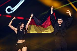 Jens Büttner/dpa | Abor und Tynna trugen mit ihrem Song «Baller» beim ESC zum großen Interesse der Deutschen bei.