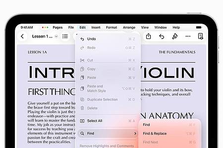 Apple Inc./dpa-tmn | Mit einer Menü-Leiste wird das iPad ein Stück mehr zu eine Art Mac mit Touchscreen.