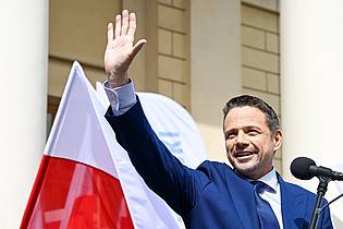 Wojtek Jargilo/PAP/dpa | Der liberale polnische Präsidentschaftskandidat Rafal Trzaskowski ist ein enger Mitstreiter von Regierungschef Donald Tusk. (Archivbild)