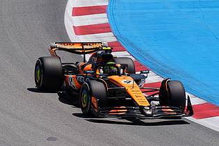 Bradley Collyer/PA Wire/dpa | Erstmal nicht zu schlagen auch im Spanien-Training: Lando Norris.