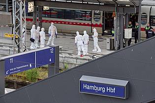 Georg Wendt/dpa | Bei dem Messerangriff vom 23. Mai 2025 wurden nach jüngsten Angaben der Staatsanwaltschaft 19 Menschen im Hamburger Hauptbahnhof verletzt. (Archivbild)