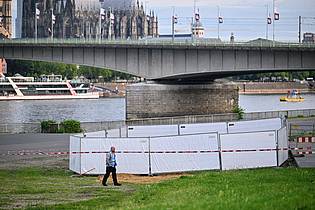 Henning Kaiser/dpa | Die Fundstelle der drei Bomben, die im Laufe des Mittwochs in Köln entschärft werden sollen, liegt sehr zentral.  