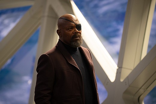 Samuel L. Jackson als Nick Fury in The Marvels auf Disney+.