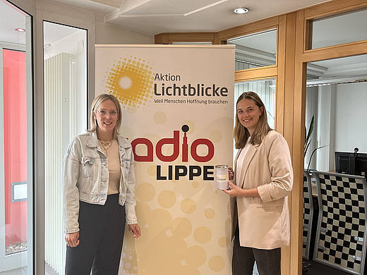 Banner mit Radio Lippe und der Aktion Lichtblicke